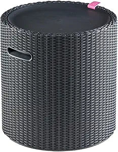 Keter Cool Side Table Cooler 3 in 1 Outdoor Patio Table and Ice Chest Storage, Ideal Hot Tub Table, Decor and Outdoor Patio Bar, Portable Bar, Graphite