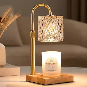Amber Candle Warmer Lamp with Timer,Wax Melt Warmer Housewarming Gifts
