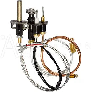 Sit 0199702 Pilot Assembly for Natural Gas Fireplaces & Gas Logs with 24 Inch Pilot Tube, Ceramic Ignitor with Wire Lead, Red and White Thermopile and Copper Thermocouple OEM CSA Certified for Safety