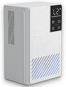 Dehumidifier 58W Compact Quiet Effective Double Cores for Home. 68OZ Water Tank, Sleep Mode, Auto Shut-Off, Delay-Off Timer, Night Light, for Bathroom Bedroom RV Camper Closet or any Small Space