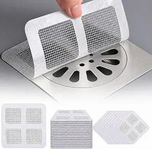 Baquler 300 Pack Disposable Shower Drain Cover Hair Catcher Bulk, 4 Inch