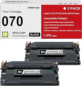070 Toner Cartridge 2 Pack Compatible for Canon 070 070H Toner Cartridge crg-070 Work for imageCLASS MF465dw MF462dw LBP247dw LBP247dw LBP246 Laser Printers (2,900 Pagesï¼ŒBlack)