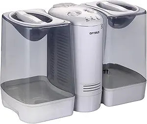 Optimus U-32030 3.5 Gallon Warm Mist Humidifier with Wicking Vapor System,White/Clear