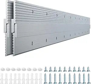 Apragaz French Cleat Hanger-Heavy Duty Picture Hanging Kit for Wall-Support 200lb - Aluminum Z Hanger Interlocking Wall Mounting Brackets Hardware for Mirrors, Pictures, Shelf, Frames(41", 2Pair)