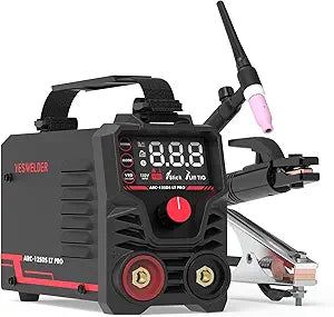 YESWELDER 125Amp Mini Stick Welder Large LED Display with Lift TIG Torch, IGBT ARC Welding Machine, 110V Hot Start Portable MMA Welder Machine, Arc force