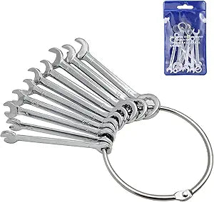 Mini Wrench Set Open End Wrench Combination Wrench Sets With Chain Ring Metric Type Wrenches (10pcs)
