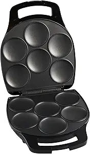 IMUSA 6 Slot Electric Arepa Maker with Temperature Control, Matte Black