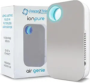 Ion Pure Plug In Air Purifier for Home | Negative Ion Technology for Allergen and Odor Reduction No Filter Compact, Quiet Operation Air Ionizers for Home Kitchen, Bedroom, Bathroom Air Purifiers
