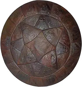 bonballoon Egyptian Ottoman Pouf Brown Pouffe Poufs Footstool Moroccan Morocan Handmade Genuine Leather Unstuffed Living Room Otoman Turkish Ottomans Poof Decor Floor Cushion Foot Stool Arabic Style