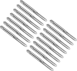 uxcell 15pcs Straight Flute Thread Tap, 10-32 UNF Screw Threading Tapping Tool Thread Milling Machine Taps, High-Speed Steel 6542 (HSS 6542)