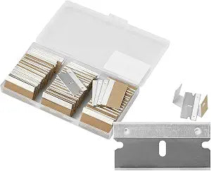 WEGAZ-100PCS Single Edge Razor Blades,Industrial Safety Razor Blades,Individually Packed, Used for Scrapers and Cutting Tools