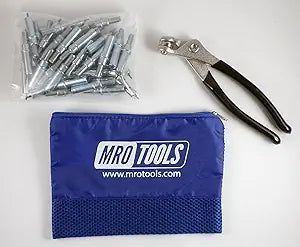 50 3/32 Cleco Sheet Metal Fasteners Plus Cleco Pliers w/Carry Bag (K1S50-3/32)