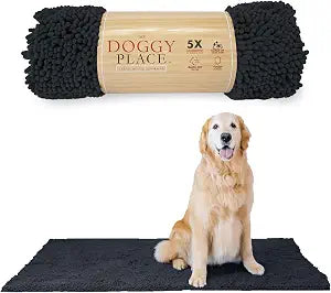 My Doggy Place Dog Mud Mat, 60" x 36" Charcoal  Thick Microfiber Entry Rug for Snow, Mud & Salt  Absorbent, Quick-Dry, Washer-Safe & Non-Slip, X-Large