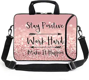 15" laptop sleeve laptop bag chromebook case adjustable shoulder strap with handle accessory pocket for men women (RYD-15-11)