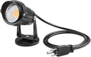LED Landscape Up Down Light 5W White LED Decorative Spotlight Lamp 110V with Plug for Indoor Outdoor Yard Step Wall Lighting (Warm White) (Include Spike)
