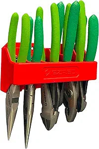 EZRED EZPH6 Magnetic Plier Holder Red, Holds 6 Pliers