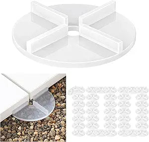 FoldTier 100 Pcs 1/8" Tile Spacers Plastic Tile Spacers Cross Leveling Ceramic Spacer Ceramic Installation Tools for Patio, Driveway, Walkways, Pool Deck Installation