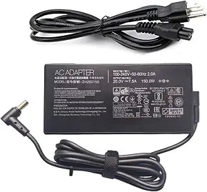 150W 20V 7.5A AC Adapter Charger ADP-150CH B Laptop Power Supply Fit for ASUS TUF Gaming F15 FX506LH-HN236W G731GT GL531GT 6.0 * 3.7MM
