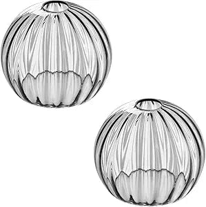 Clear Glass Shade,Replacement Globe & Cover for Lighting Fixture, 8" Diameter, Replacement with 1.65 Inch Fitter for Wall Lamps Chandeliers or Ceiling Light (2, 8Inch - Gray Glass)