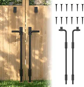 24" Heavy Duty Cane Bolt Drop Rod for Gate, Pack of 2