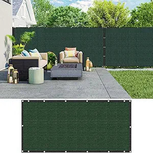 LITA 3' x 50' Garden Privacy Fence Screen Cover (HDPE) UV Protection Weather-Resistant Heavy Duty Shade Cover for Deck, Patio, Backyard, Outdoor Pool, Porch, Railing, Dark Green, Customizable