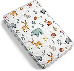 Pack and Play Mattress Pad 38x26x1.5  Non-Slip Bottom & Breathable Playpen Mattress for Baby, Firm Foam Pack n Play Mattress Replacement for Graco/Baby Trend Playard, Soft Portable Mini Crib Mattress