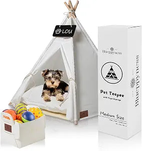 Blueppyness Pet Teepee Tent with Storage Bag Small Dog Beds Medium Sized Dog Up to 20 lbs Cat Beds for Indoor Cats Cama para Perros Pequeos Bunny House Indoor Bed Bunny Casa para Gatos