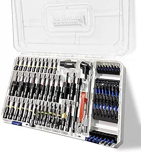 86-PCS Magnetic Impact Nut Driver Set with SAE & Metric Deep Sockets, Ratcheting Screwdriver, Universal Socket, Wing Nut Driver, Extensions & Power Bits - Professional Tool Kit for Mechanics & DIY