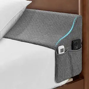 EUHAMS King Size Bed Wedge Pillow for Headboard Bed Gap Filller/Mattress Gap Filler (0-7") - Wedge Pillow Headboard Triangle Foam Pillows Wedges Between Headboards Mattress (Grey,76"x10"x6")