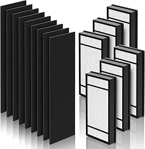 6 Pack Replacement Filter H + 9 Pack Carbon Pre-Filter B Compatible With Honeywell HPA050 HPA150 HPA060 HPA160 HHT055 HHT155 mPurifier, Part# HRF-H1 H2 B1