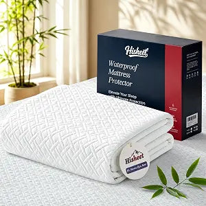 Waterproof Bamboo Mattress Protector Queen Size, 320G Ultra-Thick Noiseless Cooling Mattress Cover Fits 6-22" Deep Pocket - ASTM Certified Breathable for Hot Sleepers, Heavy Duty Elastic Skirt