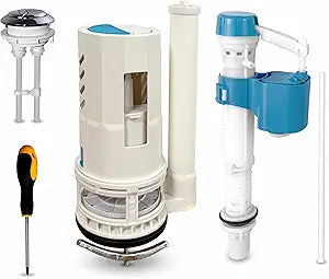3 Inch Dual Flush Valve Replacement Kit - Easy DIY Installation with All Tools Included, Fits Glacier Bay, WaterRidge & Most One-Piece Toilet Tank Parts
