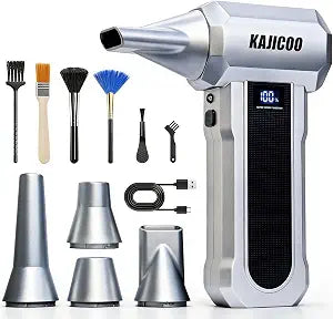 Compressed Air Duster, 150000RMP 4 Gear Electric Air Blower with 6 Brushes
