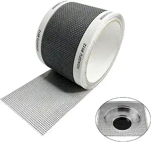 Huakaile Floor Drain Sticker 2 in x16 Ft, Self-Adhesive Disposable Hair Drain Catcher Mesh Stickers, DIY Drain Cover for Linear Shower Drains Bathroom Bathtub Kitchen Sink (1 Roll)
