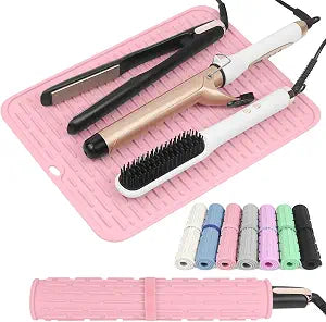 AMIJEAL Oversize Silicone Heat Resistant Mat for Hair Tools(14.2" x 11")