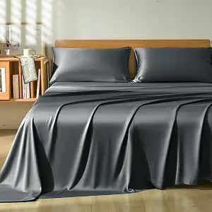 Homiest Dark Grey King Sheet Set 4pcs 100% Rayon Derived from Bamboo