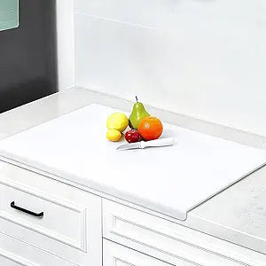 Wesiti Large Acrylic Cutting Board with Lip Non Slip 30"L X 20"W White Cutting Board Chopping Acrylic Countertop Protector Cover Shatter Resistant for Home Restaurant Kitchen Sink Stove