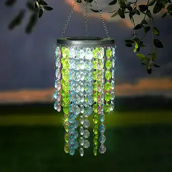 SUNNYPARK Hanging Solar Chandelier Light Outdoor Waterproof