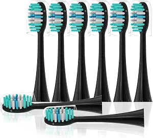 Replacement Toothbrush Heads for AquaSonic Black Series, 8 Pack