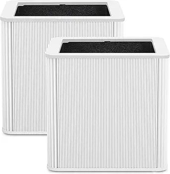 2 Pack 211+ Replacement Filter Compatible with Blue Pure 211+ and 211+ Auto Air Purifier, 2-Stage Filtration System of H13 True Filter & Activated Carbon Filter