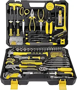 Enventor Home Tool Kit, 220 Piece Hand Tool Kit with Toolbox Storage Case, Basic Household Auto Repair Tool Set for Home Repairs Men Women DIY, Auto Maintenance, General Use, Household Repair Tools
