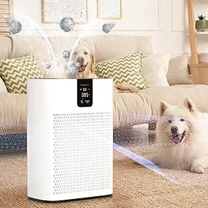 HEPA Air Purifier for Home Large Room up to 2400 Ft┬▓ 15dB Quiet PM 2.5 Display Air Quality Sensor Air Cleaner for Bedroom Dorm Room Office Auto Mode for Pet Hair Dander Odor Smoke with 2 Filters