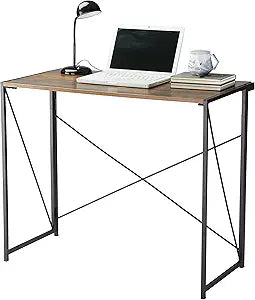 Urban Lifestyle Foldable Computer Desk, Wood/Black