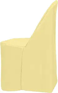 Ultimate Textile Polyester Folding Chair Cover - Fits Metal or Plastic Folding Chairs, Cornsilk Light Yellow