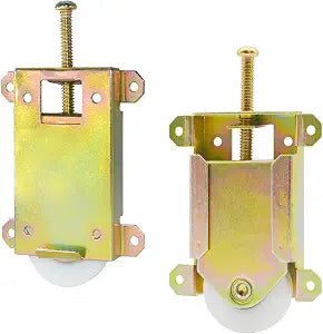 Sliding Mirror Closet Door Rollers Replacement Hardware Fits Contractors Part #W8020C or Hard 1775 Wardrobe Doors Wheels, 1-1/2" Durable POM Concaved Ball Bearing Wheel, 2 Pack