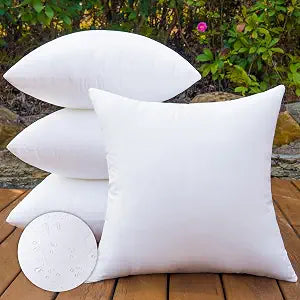 20x20 Outdoor Pillow Inserts  Set of 4, Waterproof Square Throw Pillow Inserts, Soft Polyester Fill, Extra Fluffy and Supportive  Perfect for Large Sofas, Beds, and Living Room Decor