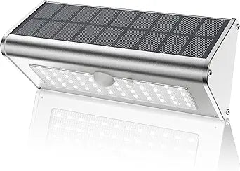 Super Bright Solar Outdoor Lights IP65 Water Proof, 1100 Lumens Wireless 4500mAh LED Motion Sensor Lights, Aluminum Metal Housing Security Lights with 4 Modes Flood Wall Lights, 1 Pack (Daylight)