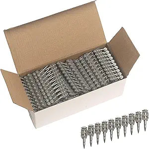 1000x Collated Concrete Nails 5/8''-16mm, 3/4''-19mm, 7/8''-22mm, 1''-25mm, 1 1/16''-27mm, 1 1/4''-32mm,500x 1 1/2''-38mm,or 200x Plastic Cable Trunking Fastener -for Hilti only B4 MX,BX4 (1'' (25mm))