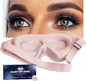 Sleep Mask for Women Eyelash Extension, Eye Mask for Lash Extensions No Pressure 3D Contoured Lash Extension Sleep Mask, Block Out Light Sleep Protector Eye Shade Cover for Travel Yoga Nap