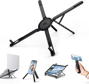Portable Laptop Stand, 3-in-1 Magnetic Foldable Adjustable, for DeskBlack